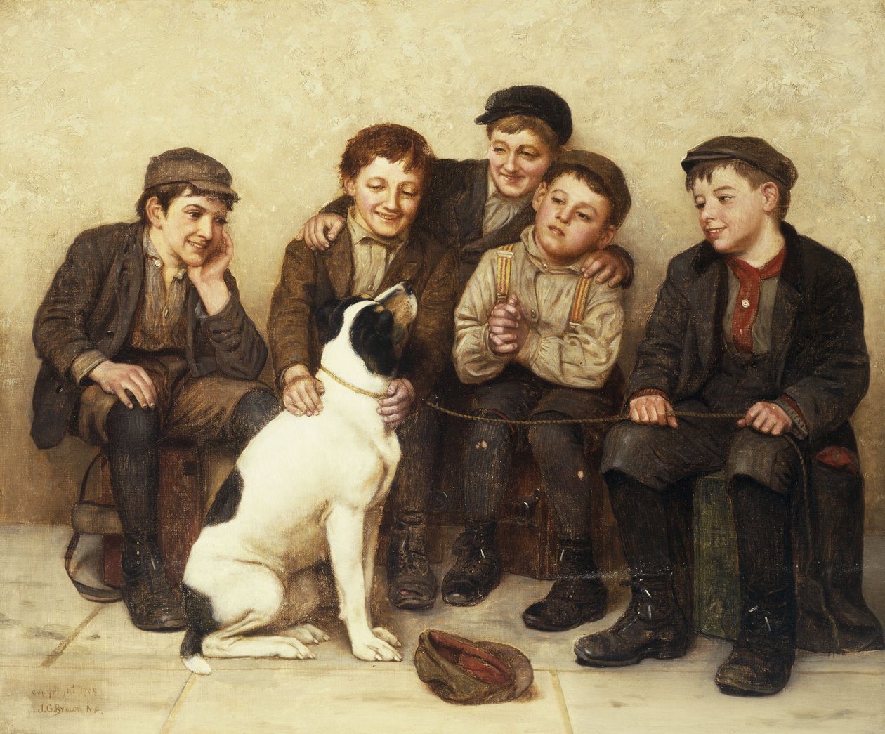 W dobrych rękach, 1909 autorstwa John George Brown