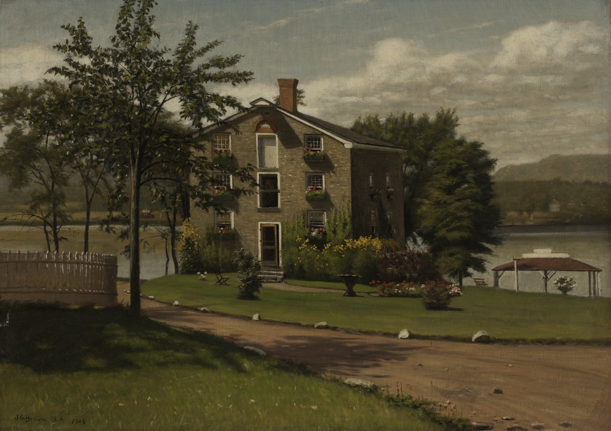 Kamienny dom, Larrabees Point, Vermont, 1906 autorstwa John George Brown