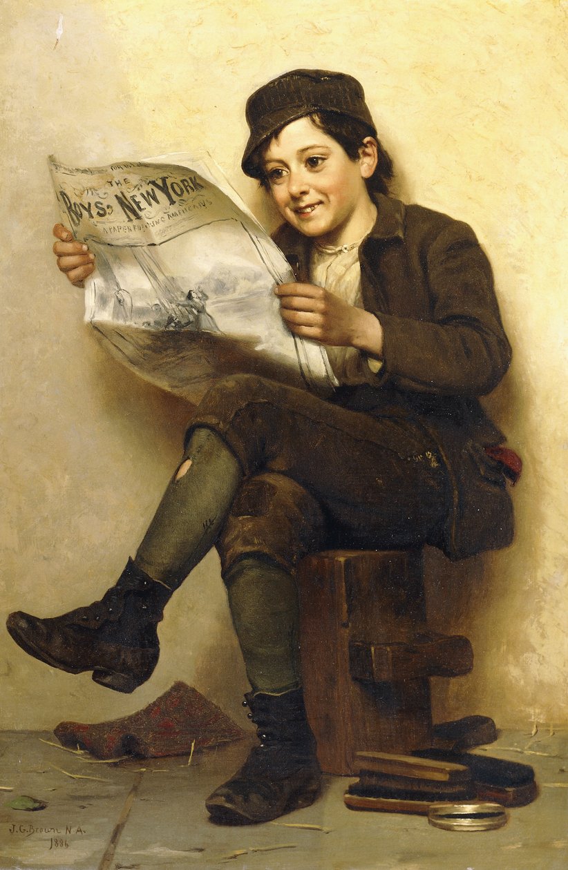 Chłopcy” Nowy Jork, 1886 autorstwa John George Brown