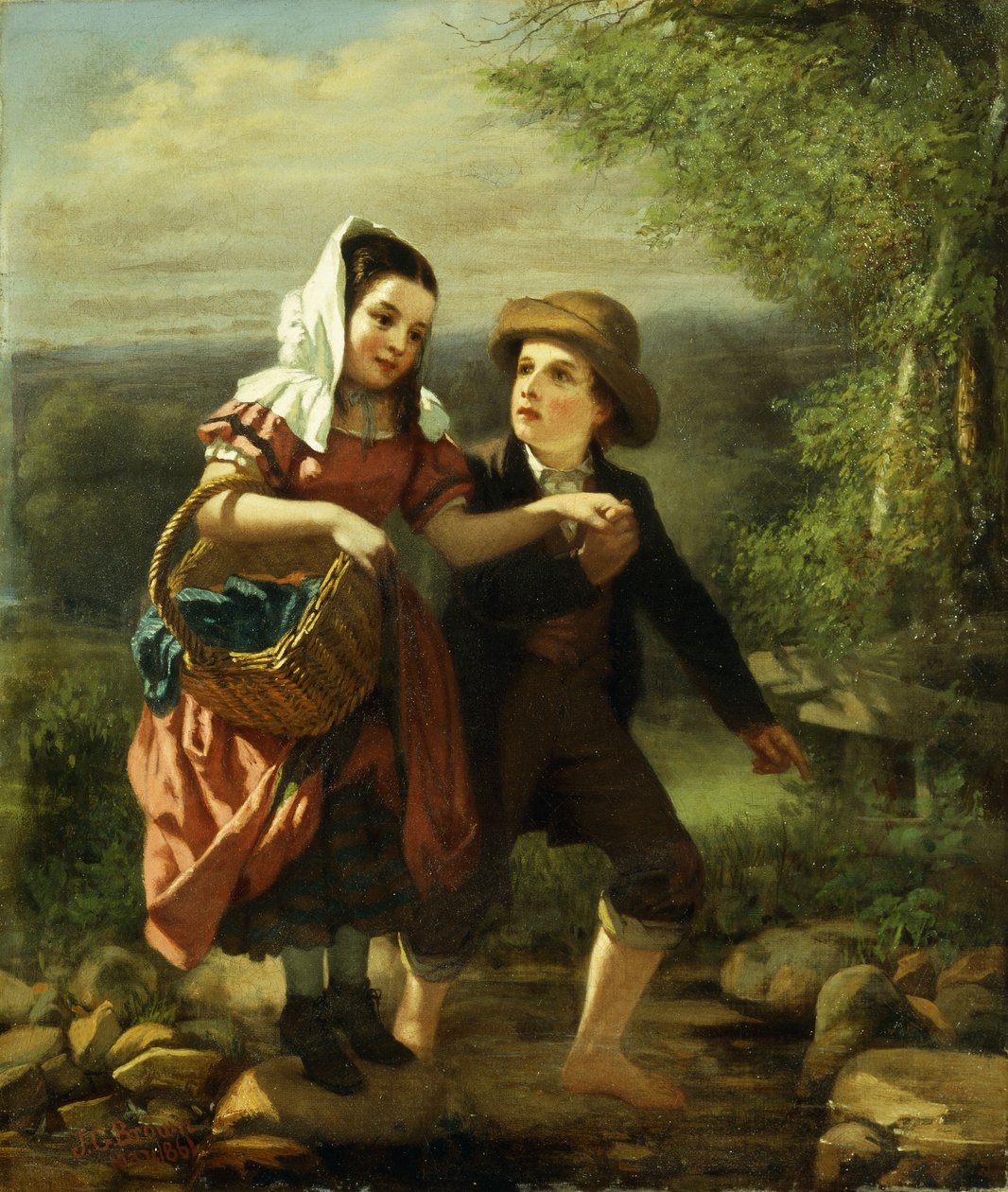 Piknik, 1861 autorstwa John George Brown