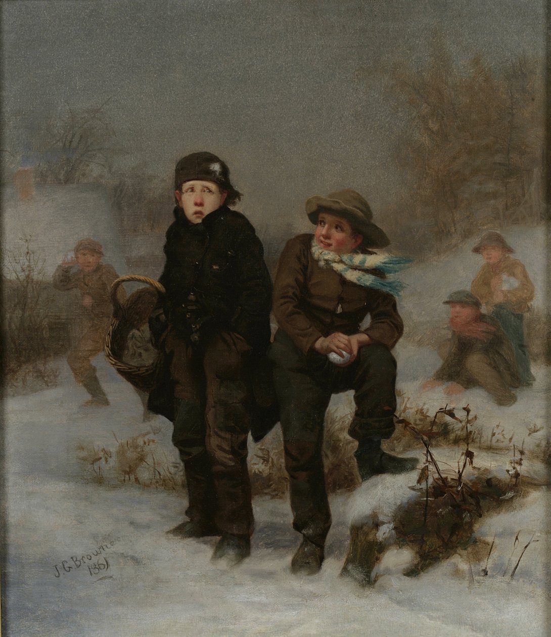 Ofiara, 1861 autorstwa John George Brown