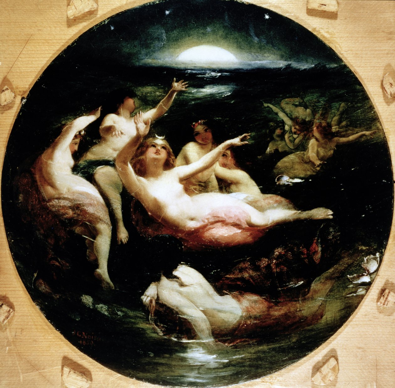 Diana i jej nimfy, 1850 autorstwa John George Naish