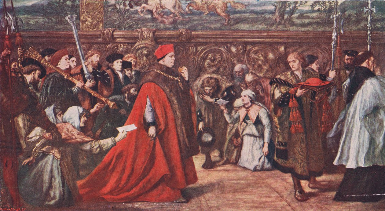 Kardynał Wolsey w procesji do Westminster Hall 1515 autorstwa John Gilbert