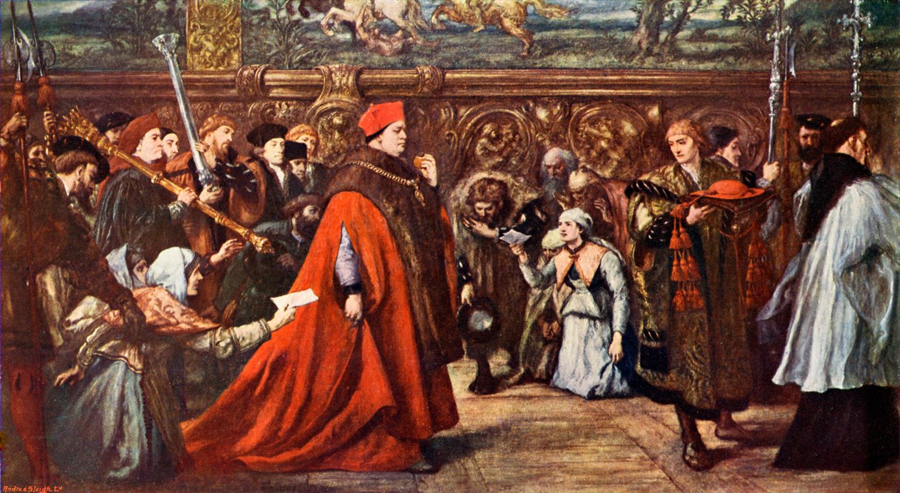 Kardynał Wolsey jedzie do Westminster Hall autorstwa John Gilbert