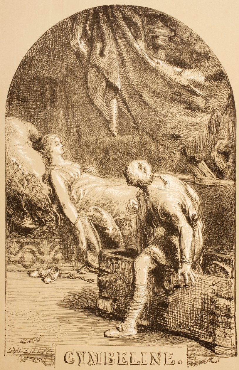 Ilustracja do Cymbeline z „The Illustrated Library Shakespeare”, opublikowana w Londynie 1890 autorstwa John Gilbert