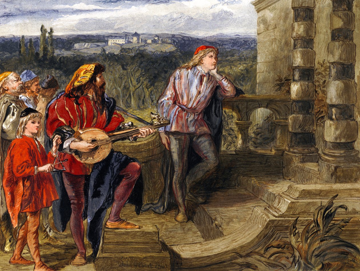 Ilustracja do Dwóch panów z Werony Williama Szekspira autorstwa John Gilbert