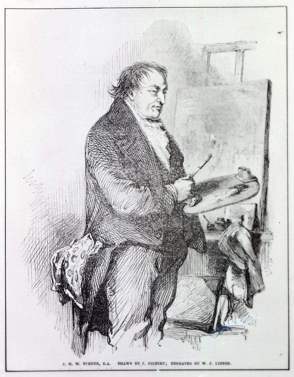 Joseph Mallord William Turner, grawerowane przez WJ Lintona, c.1837 (grawerowanie) autorstwa John Gilbert