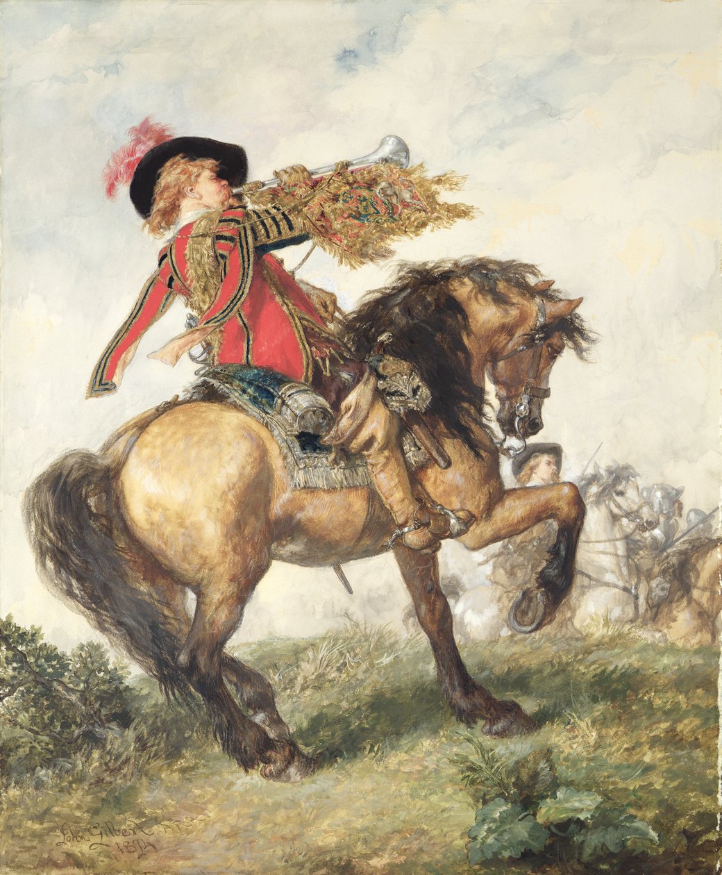 Trębacz królewski, 1874 autorstwa John Gilbert