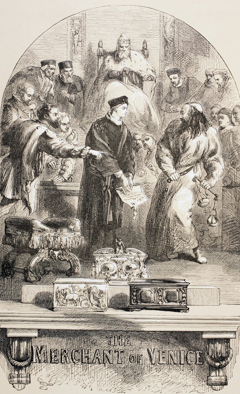 Kupiec wenecki, 1890 autorstwa John Gilbert