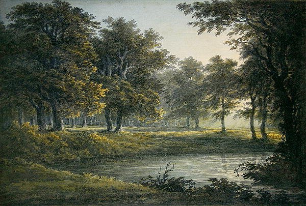 Wieczór (akwarela na papierze) autorstwa John Glover