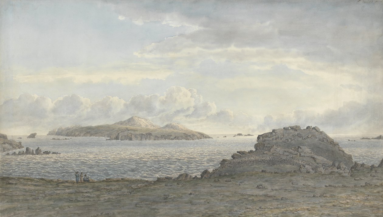 St. Davids Head, Pembrokeshire, ok. 1805 (wc na papierze) autorstwa John Glover