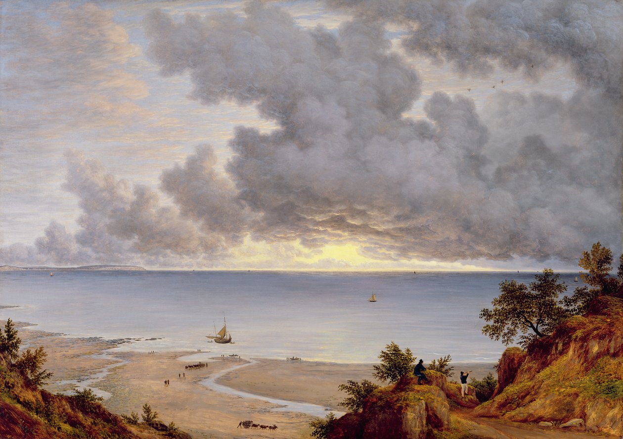 Widok z Shanklin, Isle of Wight, ok. 1827 (olej na płótnie) autorstwa John Glover