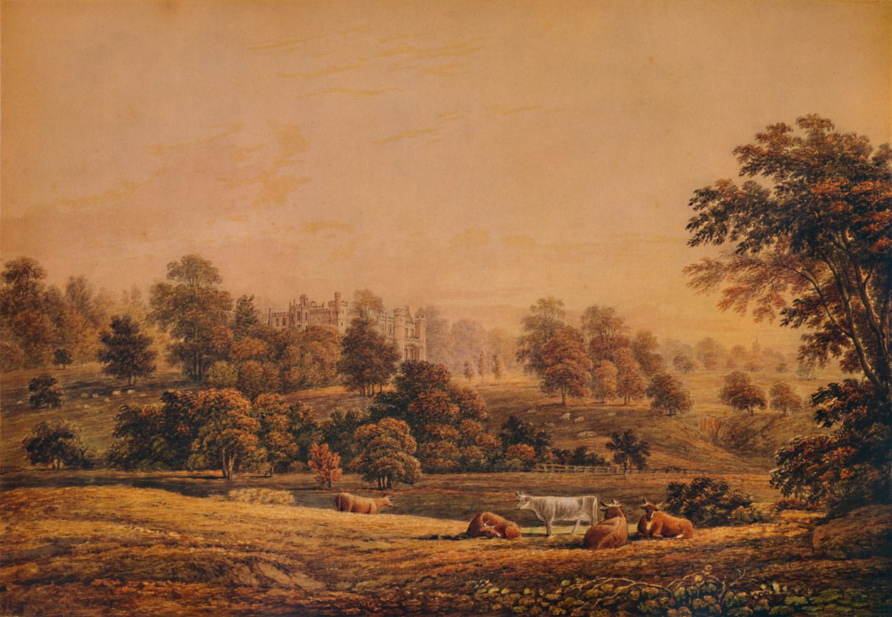 Widok opactwa Aldenham: Hertfordshire, XVIII-XIX wiek, 1935 autorstwa John Glover