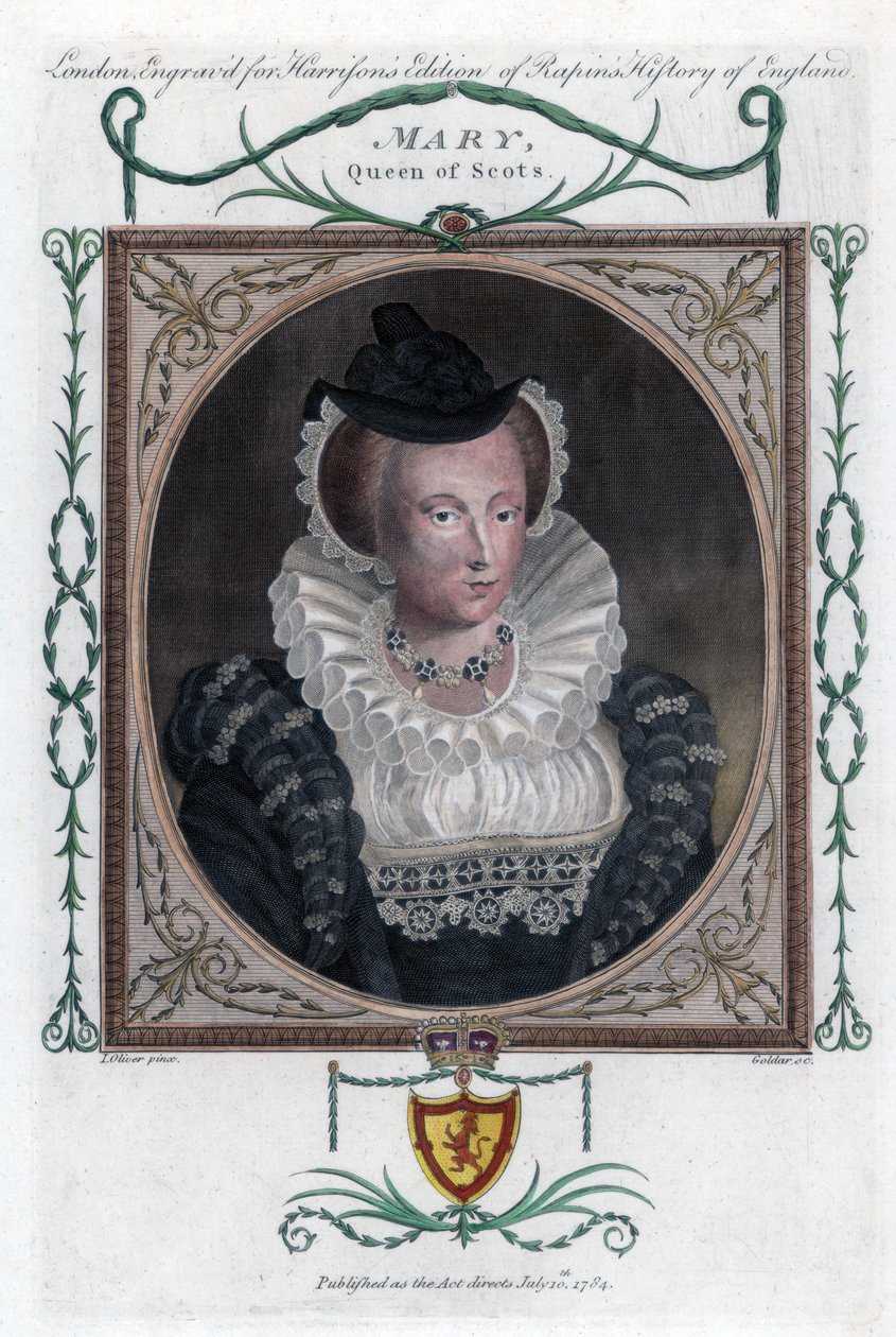 Maria I Szkocji, popularnie znana jako Maria królowa Szkotów, 1794. autorstwa John Goldar