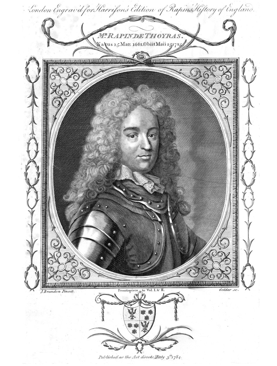 Pan Rapin DeThoyras, 1784. autorstwa John Goldar