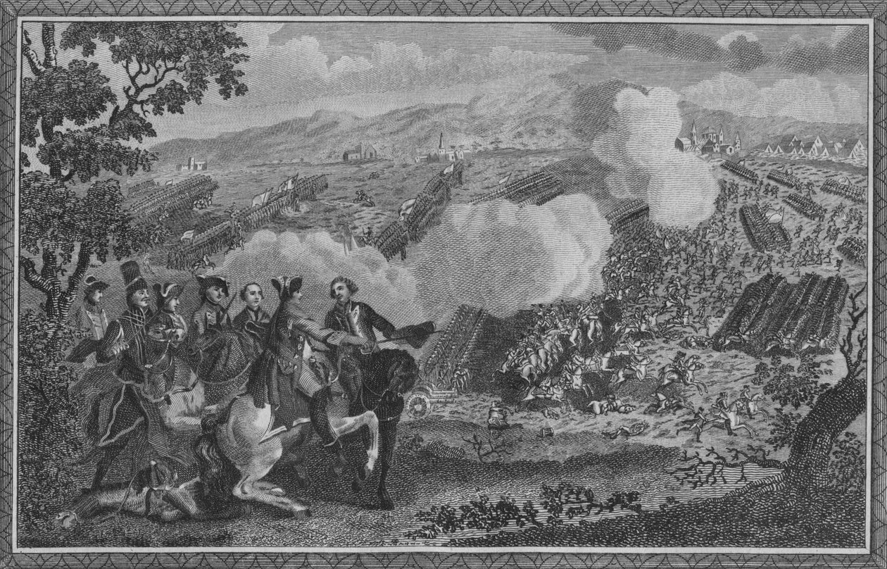 Bitwa pod Minden lub Thornhausen w Westfalii... 1759, 1785. autorstwa John Goldar