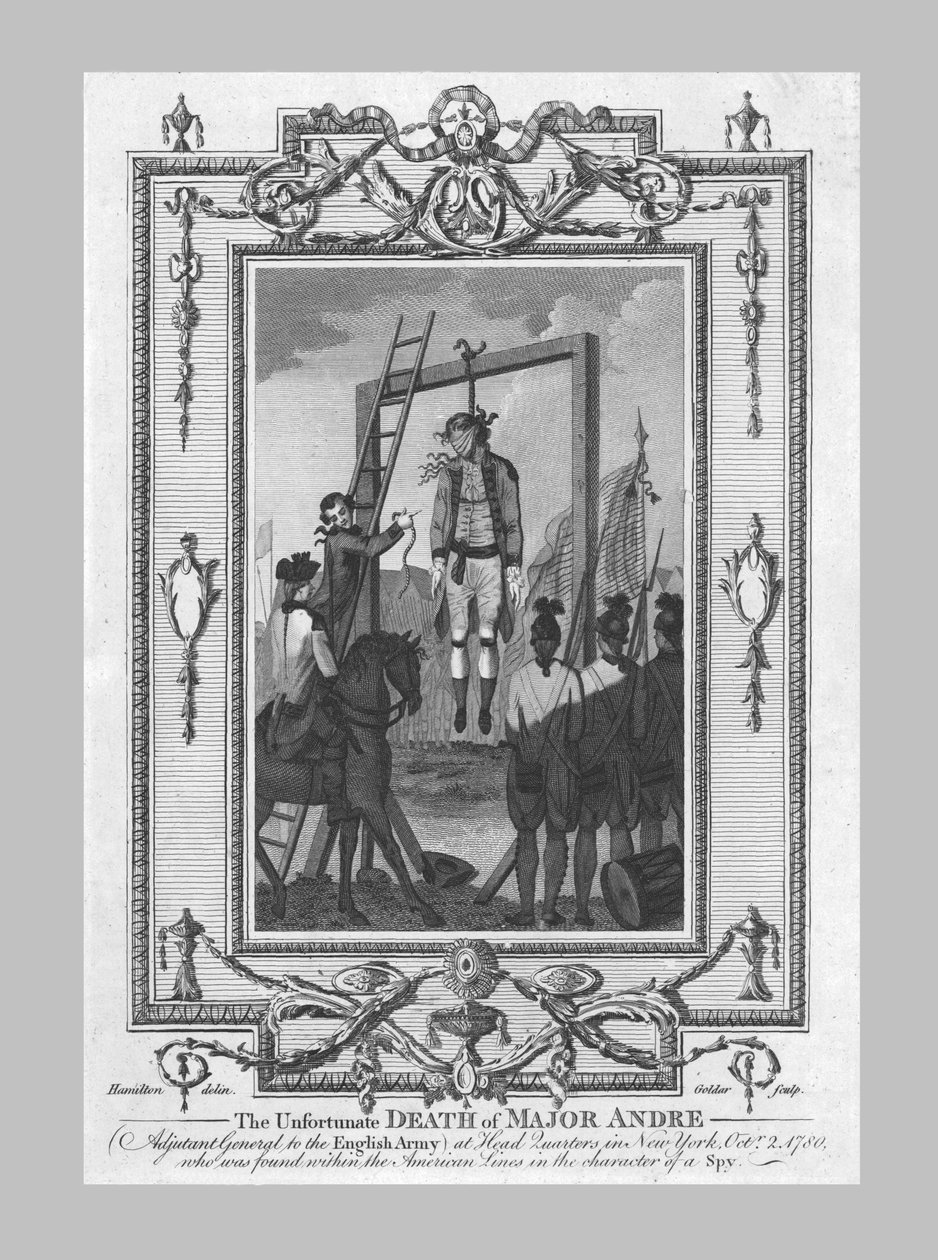 Niefortunna śmierć majora Andre, 1780, 1790. autorstwa John Goldar