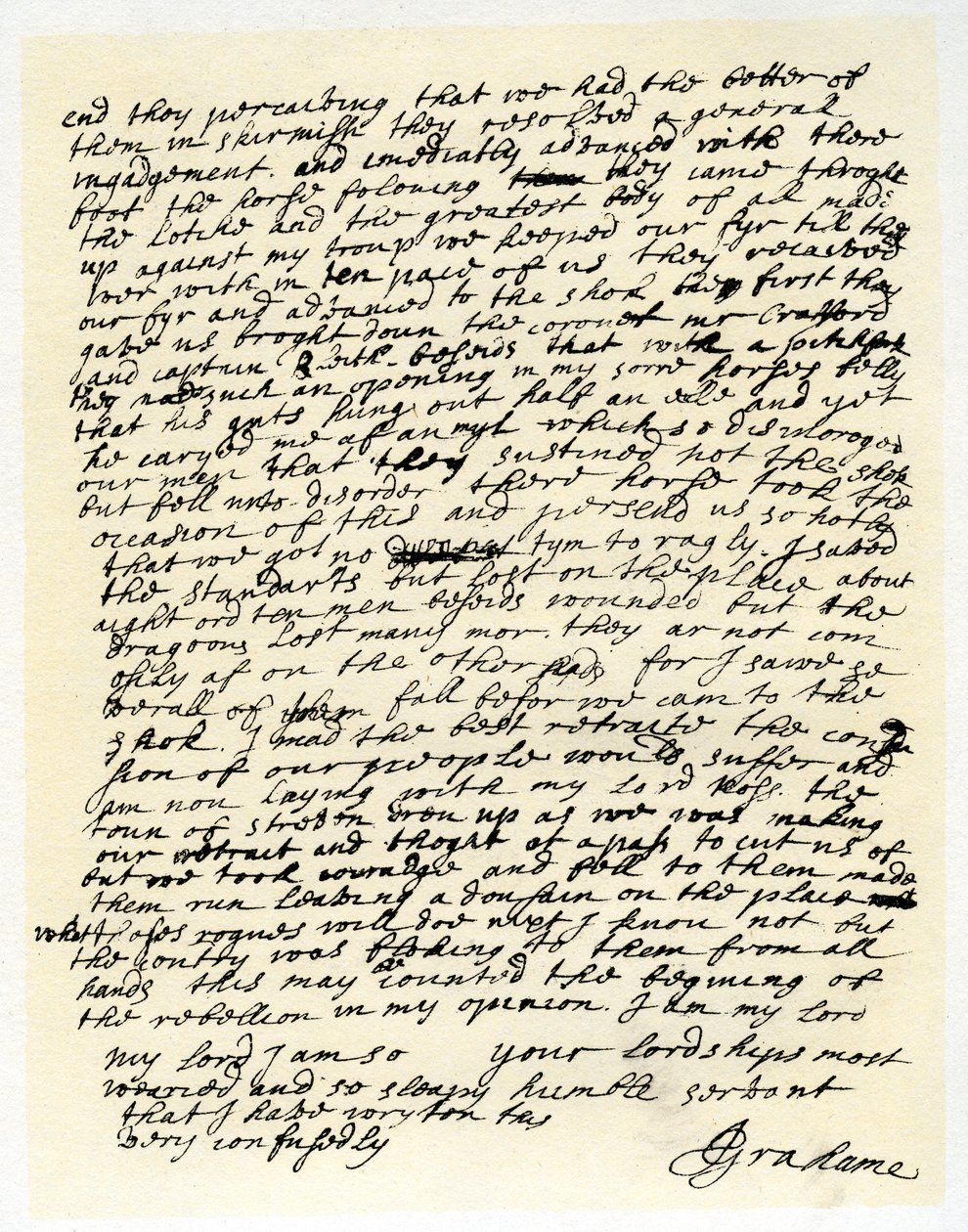 List Johna Grahama z Claverhouse do George