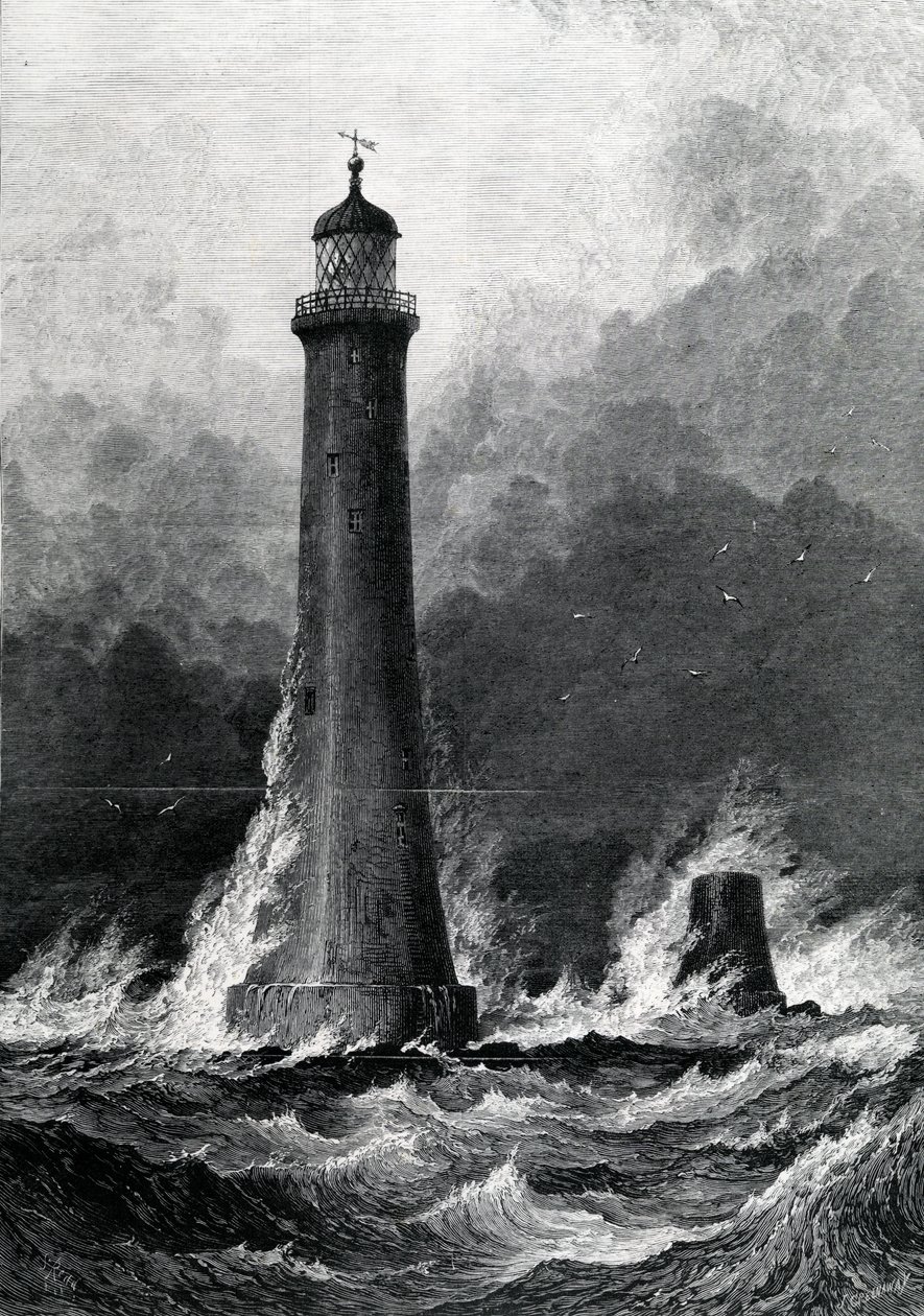 Siūlomas naujas Eddystone švyturys, iliustracija iš „The Illustrated London News“, 1879 m. autorstwa John Greenaway