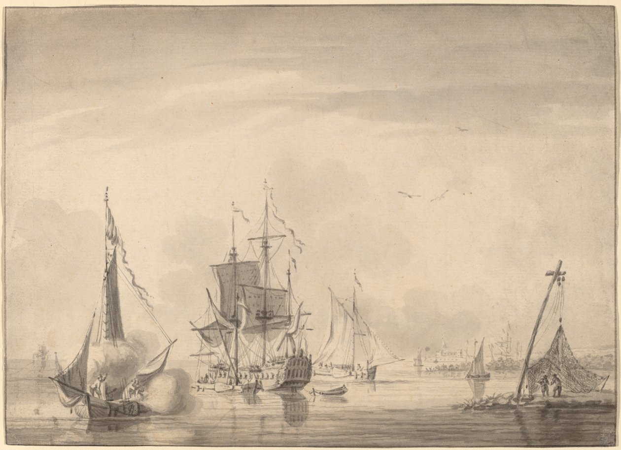 Scena portowa autorstwa John Greenwood