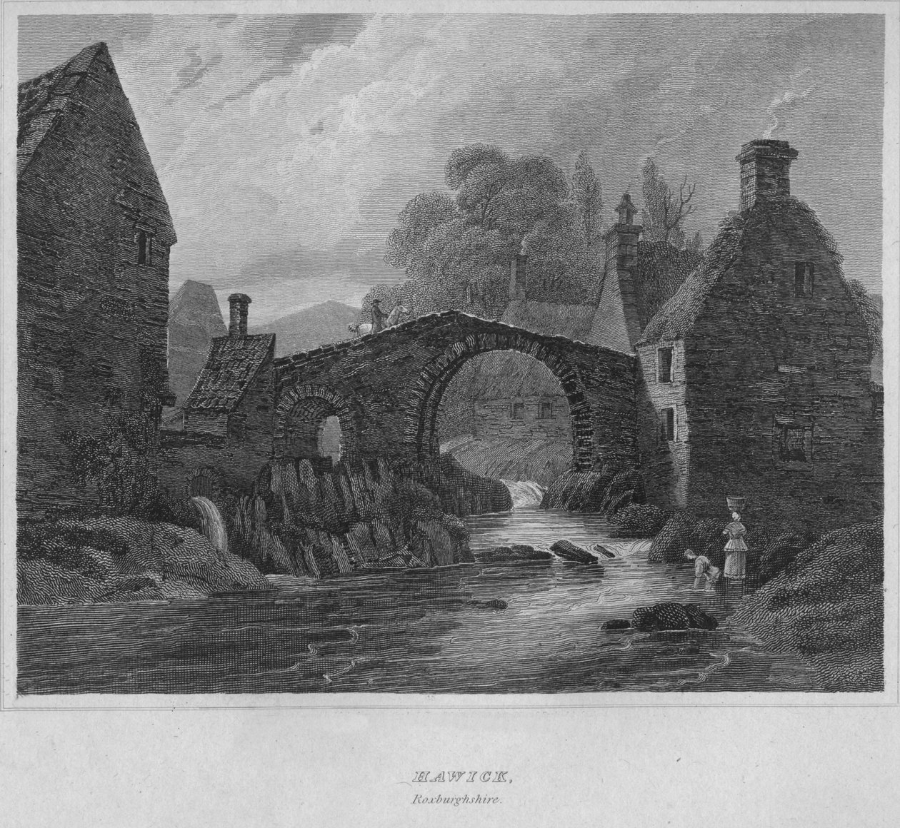 Hawick, Roxburghshire, 1814 autorstwa John Greig