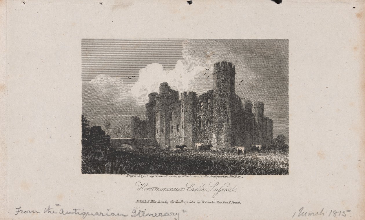 Zamek Herstmonceux, Sussex autorstwa John Greig
