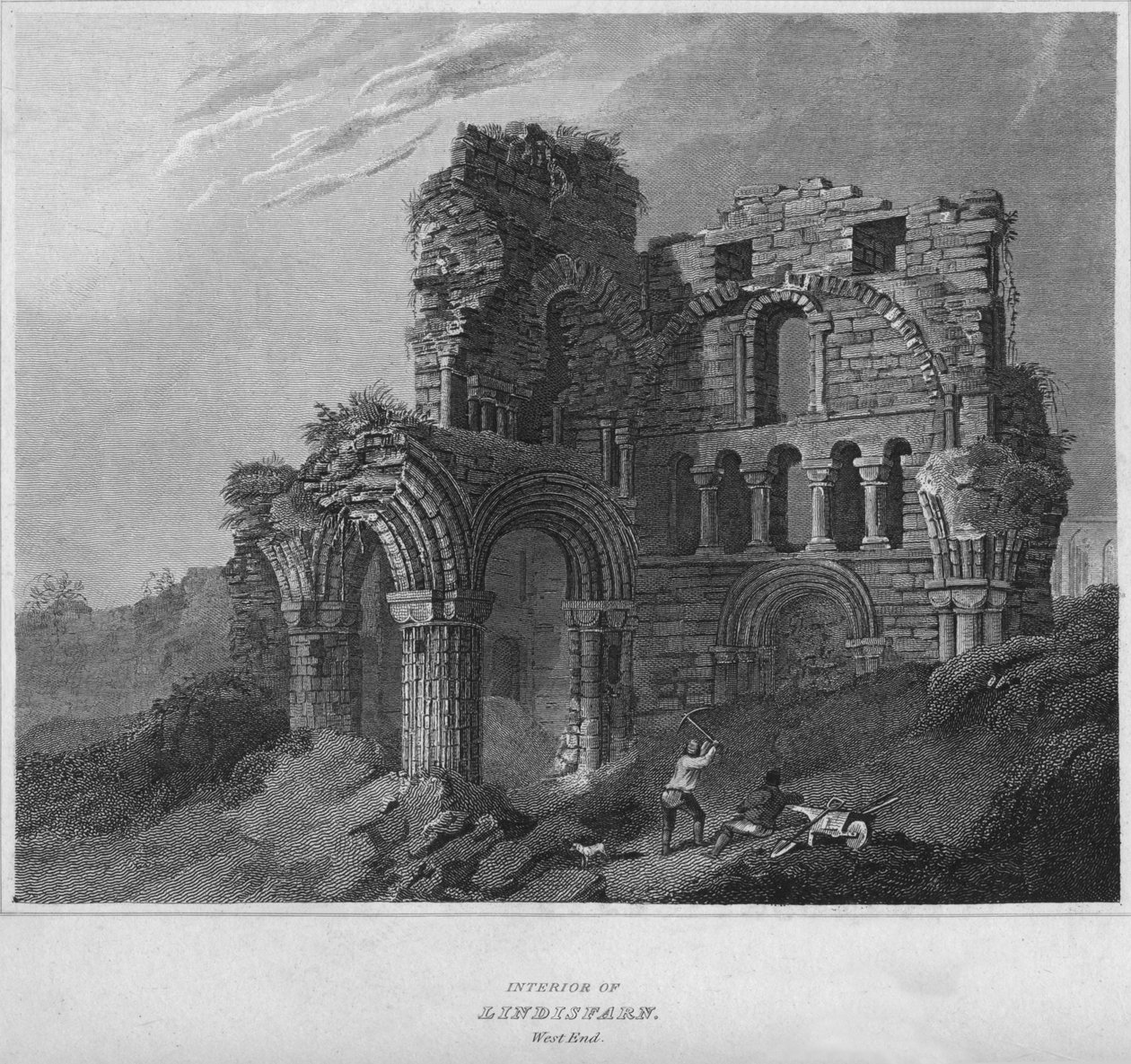 Wnętrze Lindisfarn. West End, 1814 autorstwa John Greig