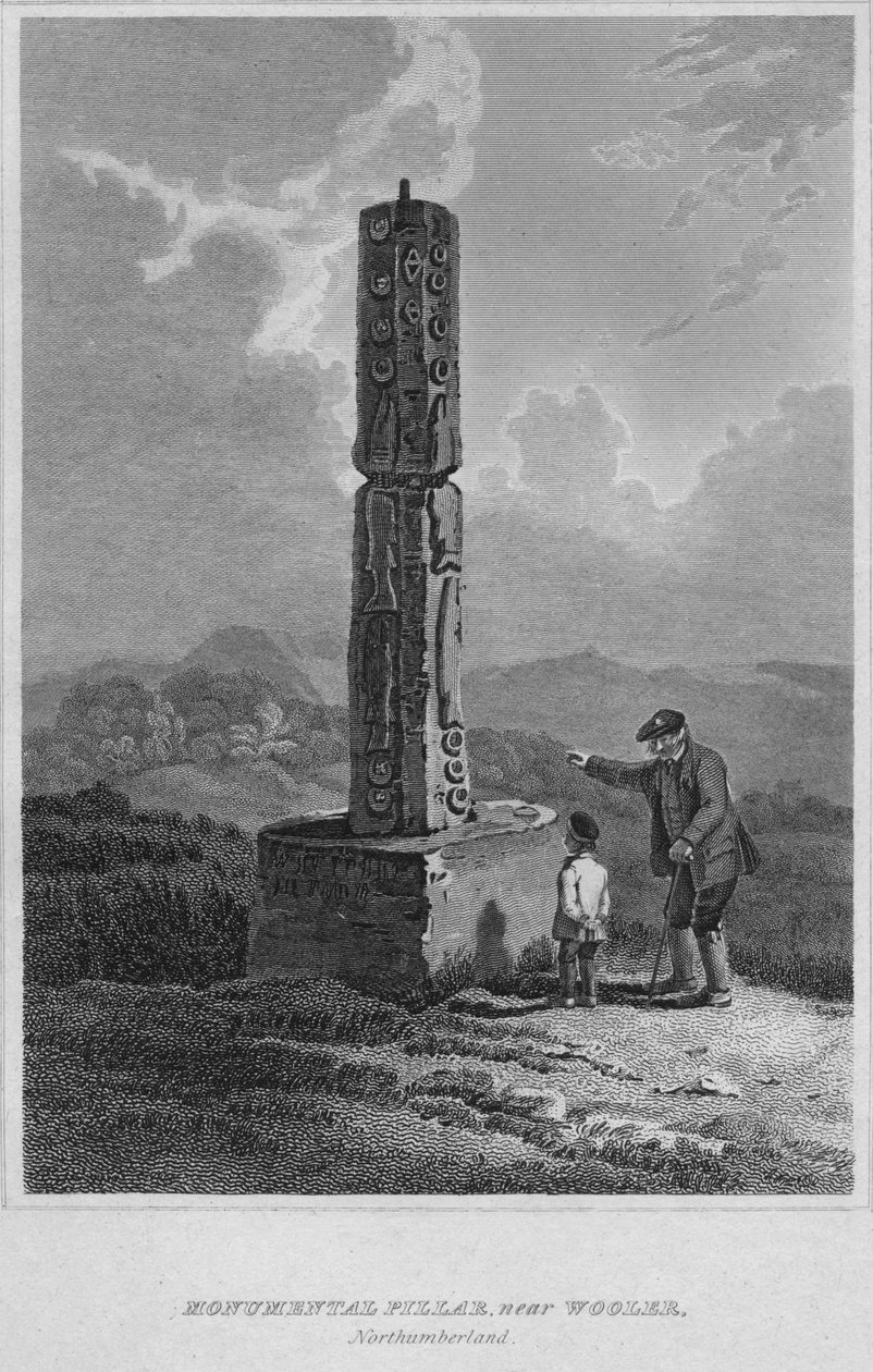 Monumental Pillar, niedaleko Wooler, Northumberland, 1814 autorstwa John Greig
