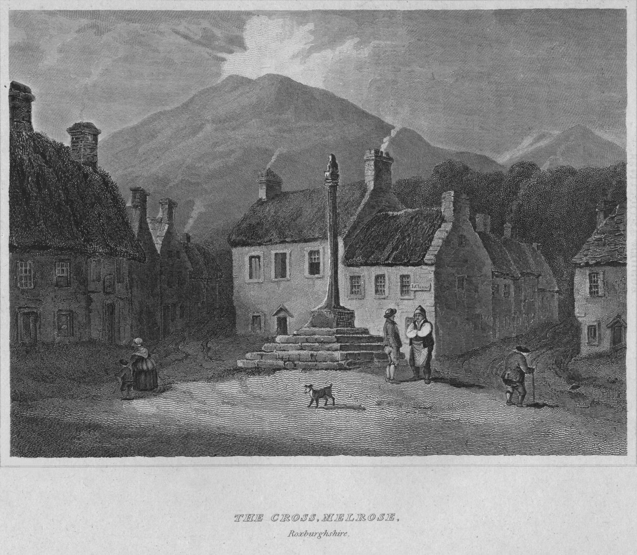 Krzyż, Melrose, Roxburghshire, 1814 autorstwa John Greig
