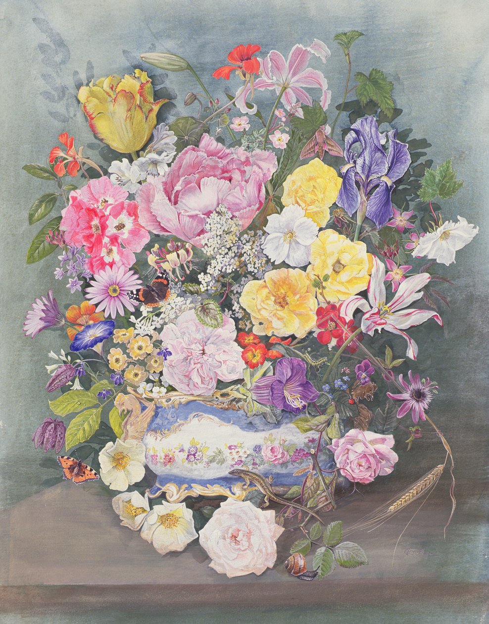 Kwiaty w Sevres Jardiniere autorstwa John Gubbins