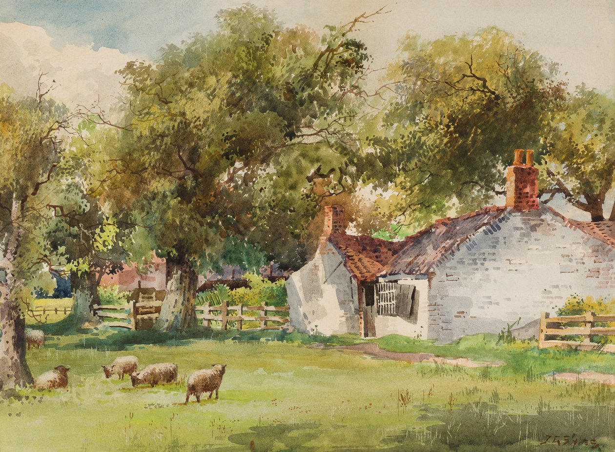 Wiosna, Laceby Common (wc na papierze) autorstwa John Guttridge Sykes