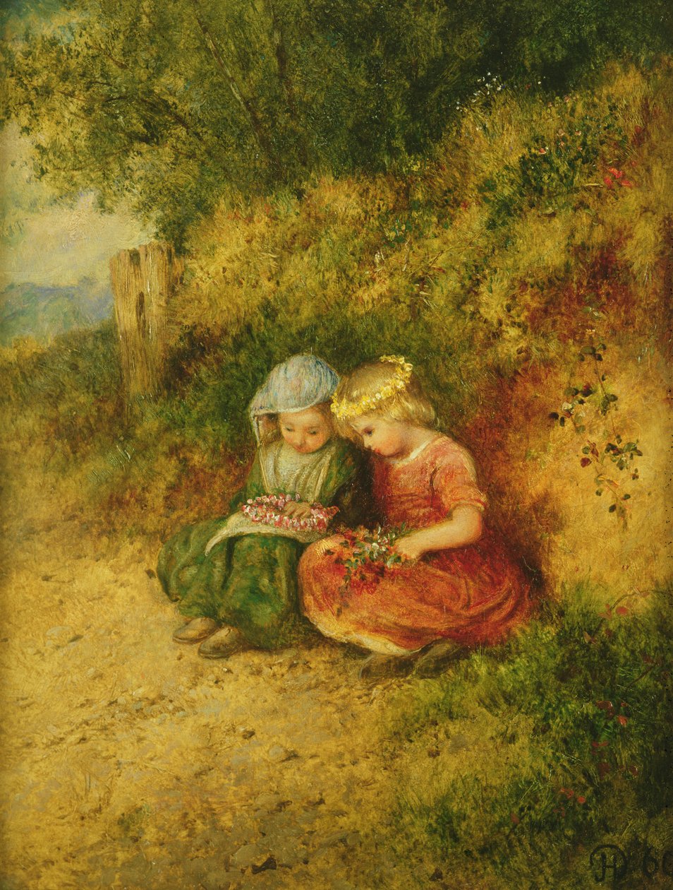 Dzieci w lesie, 1860 autorstwa John H. Dell