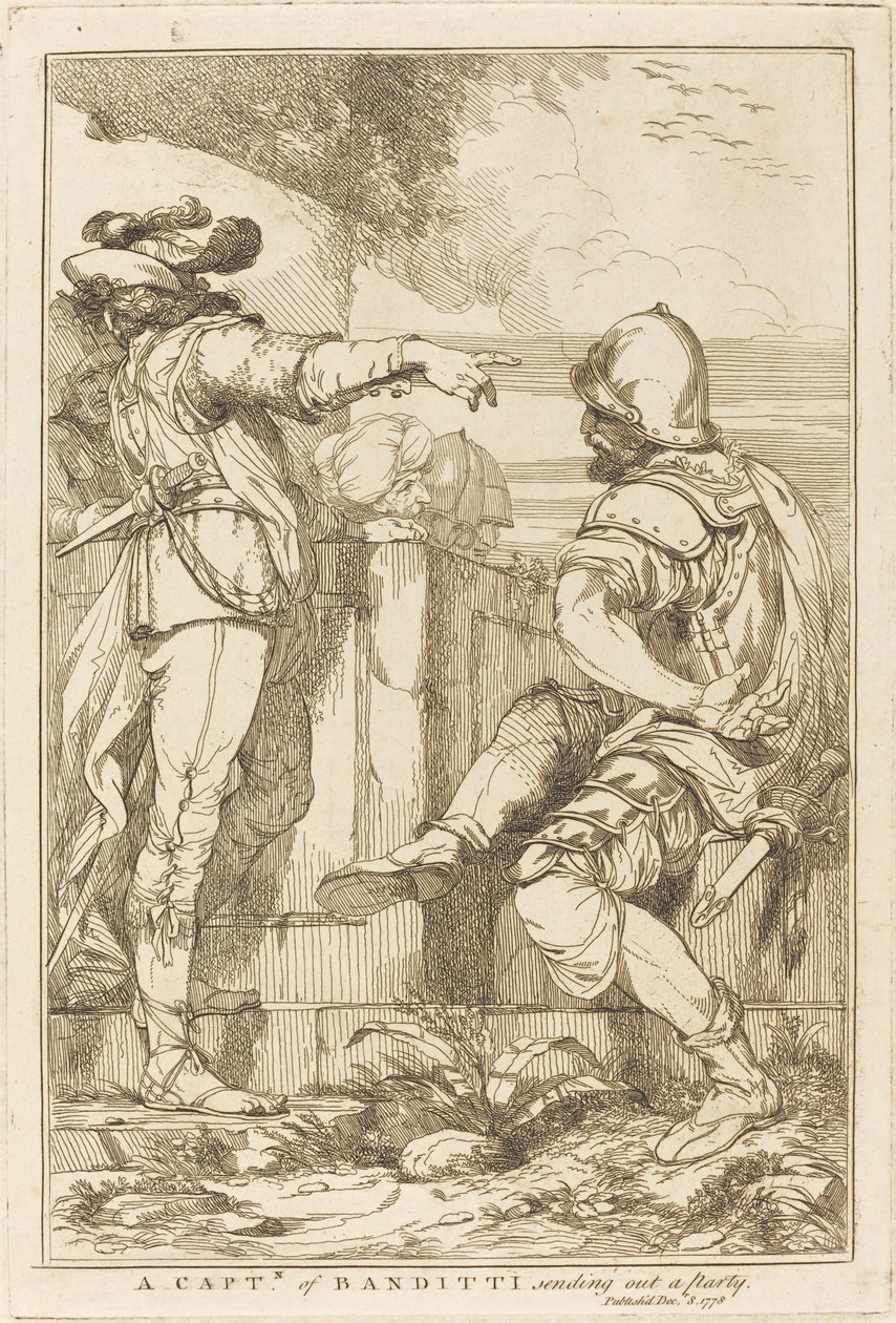 Kapitan Banditti wysyła przyjęcie autorstwa John Hamilton Mortimer