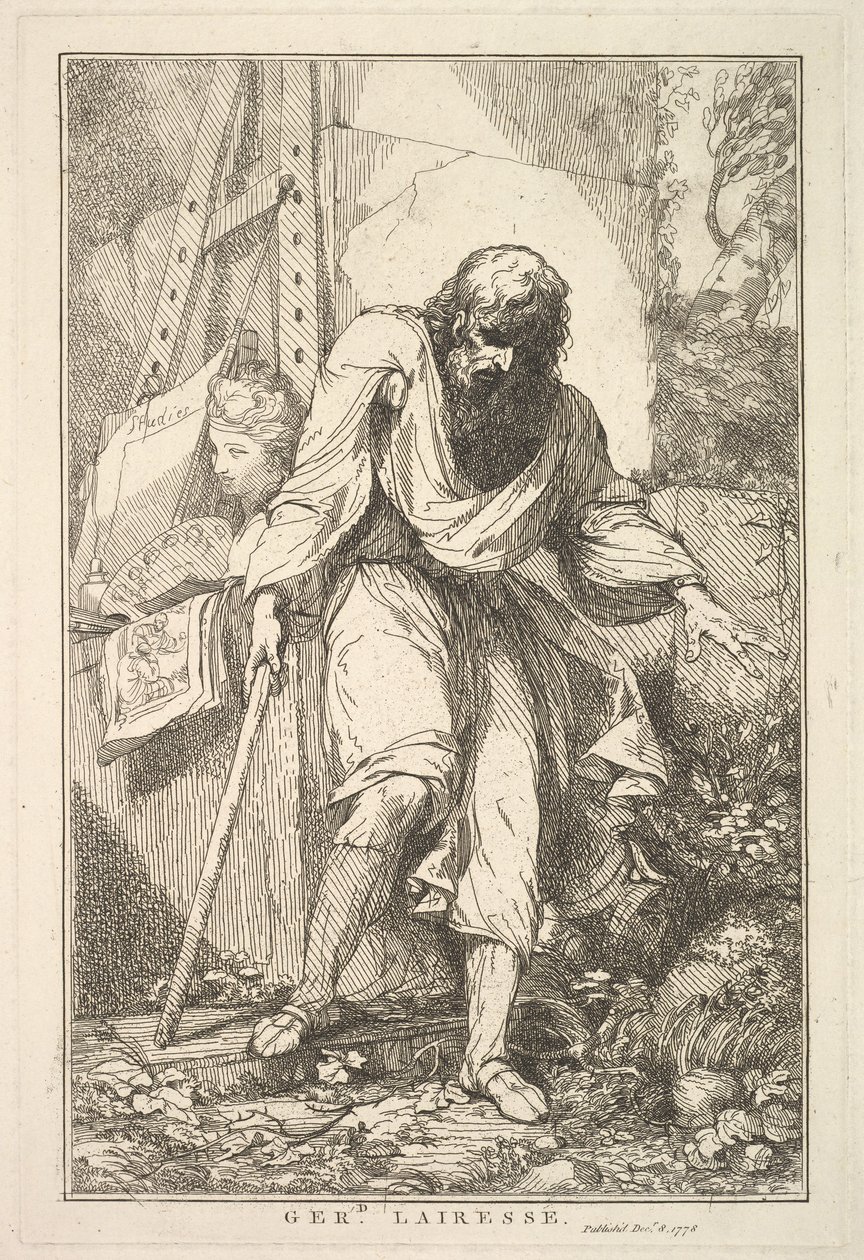 Gerard Lairesse z Fifteen Etchings Dedicated Sir Joshua Reynolds, 8 grudnia 1778. autorstwa John Hamilton Mortimer