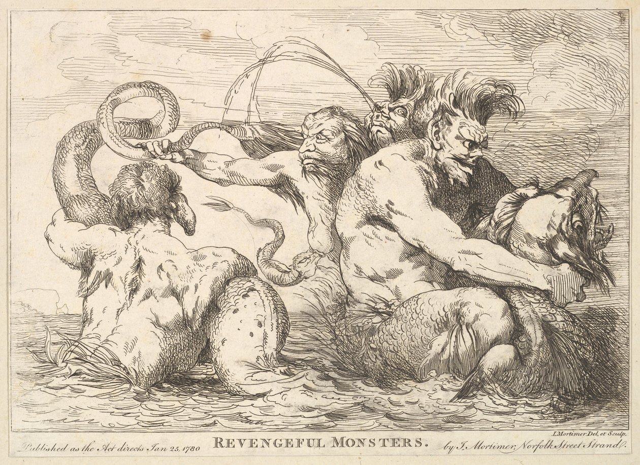Mściwe potwory, 25 stycznia 1780 r. autorstwa John Hamilton Mortimer
