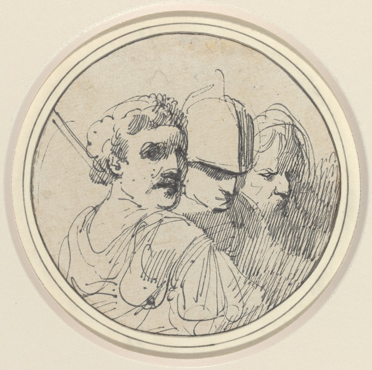 Trzy głowy orientalne autorstwa John Hamilton Mortimer