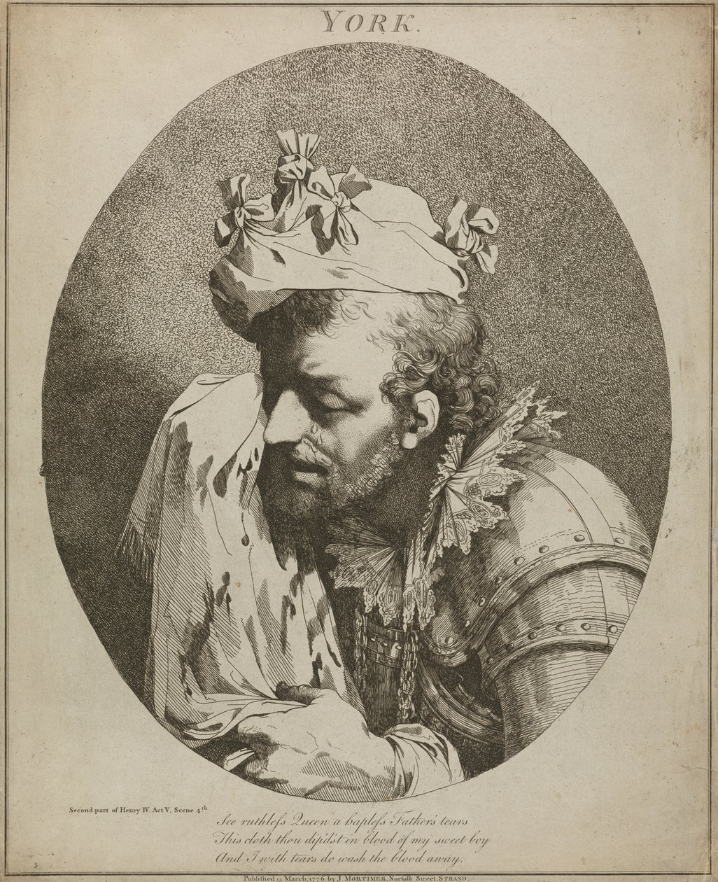 York, „Henryk IV”, część II, akt V, scena IV autorstwa John Hamilton Mortimer
