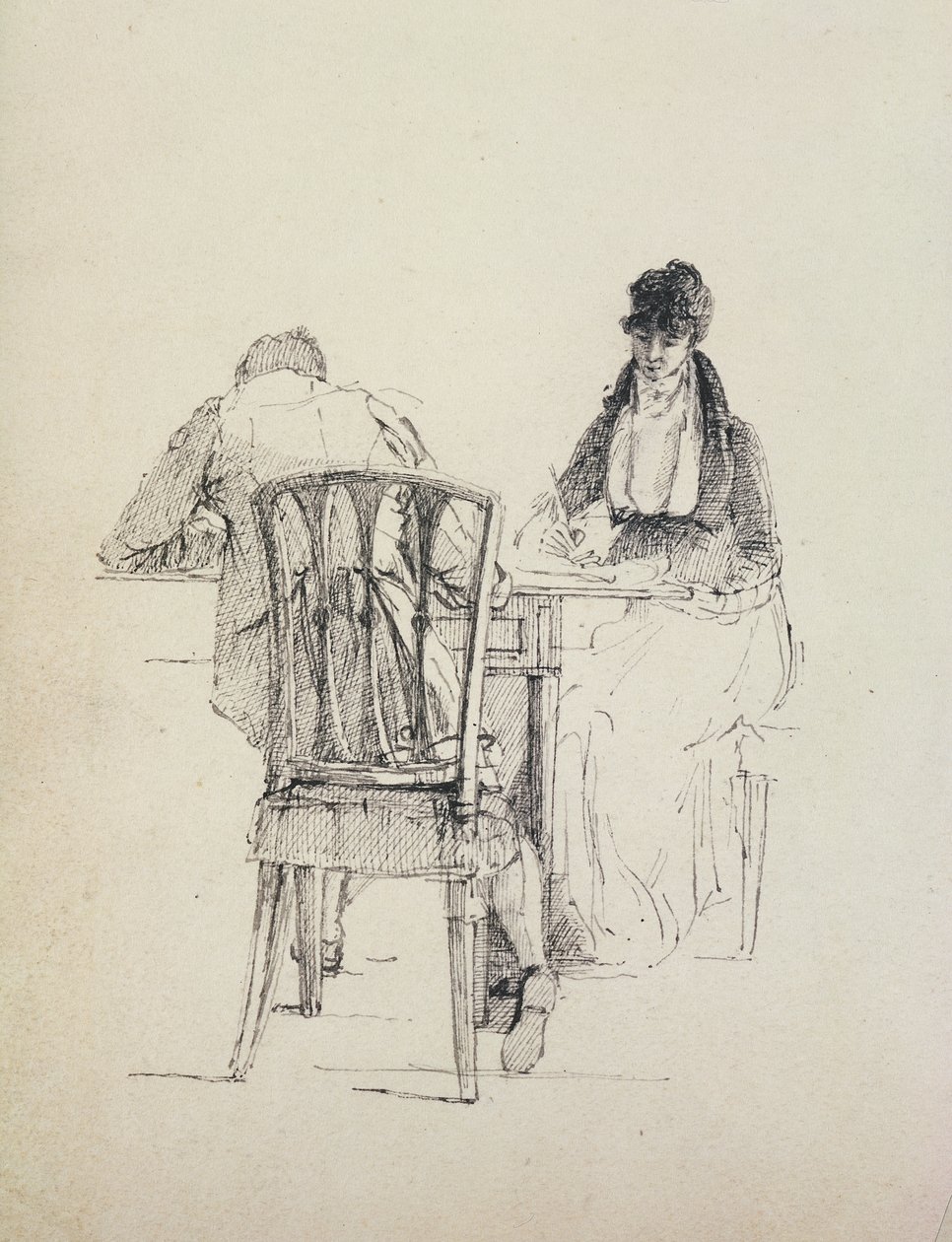 Mężczyzna czytający, ok. 1804-30 autorstwa John Harden