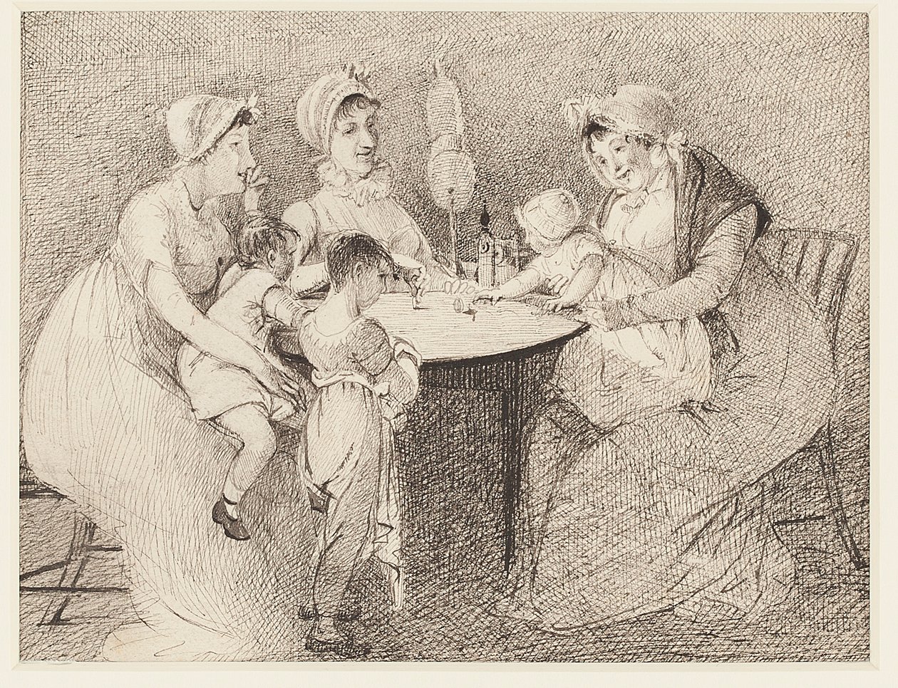Dziecięca gra w kręgle, 1807 autorstwa John Harden