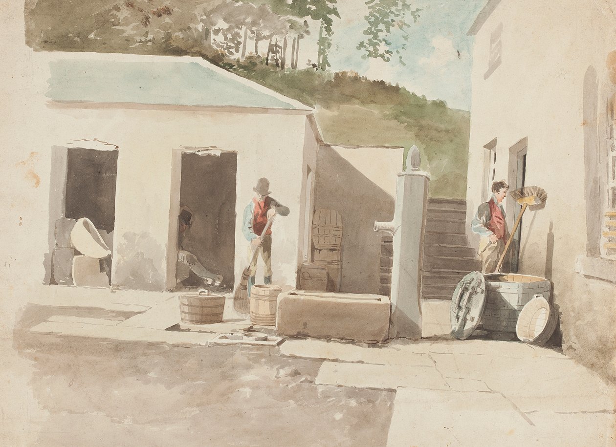 Brathay Yard, Lake District, Cumbria (wc na papierze) autorstwa John Harden