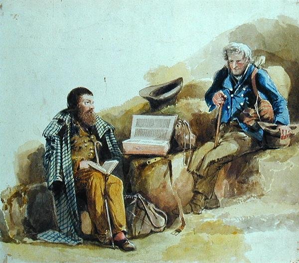 Wędrowcy (akwarela na papierze) autorstwa John Harden