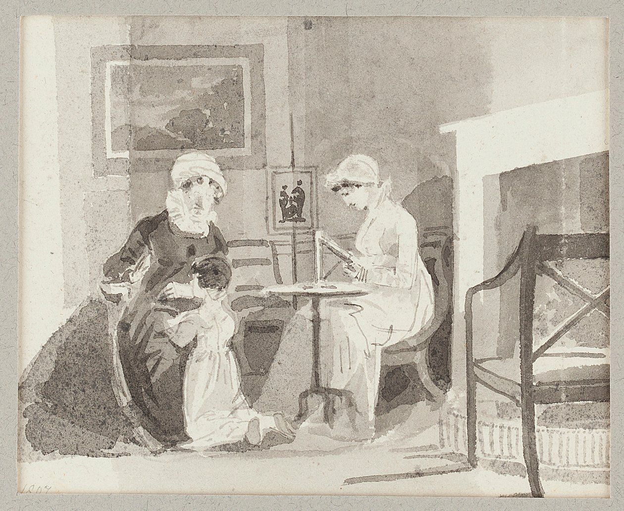 Pani H, Jessie i młoda Sophia autorstwa John Harden
