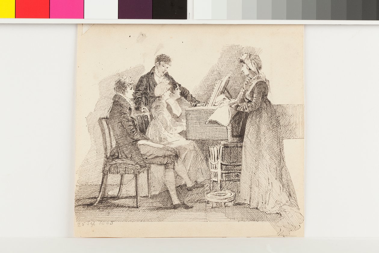Koncert, 25 września 1805 (pióro i atrament na papierze) autorstwa John Harden