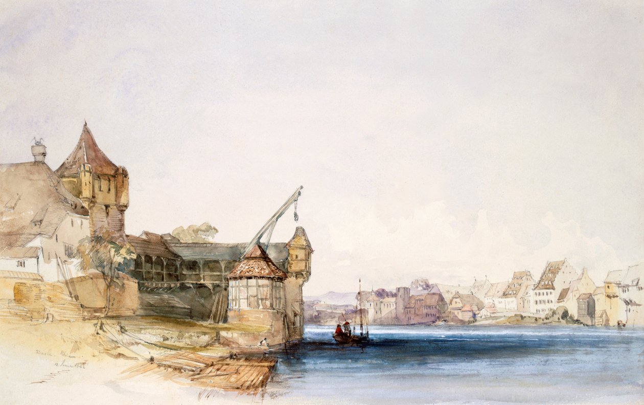 Widok w Bazylei, 1842. autorstwa John Harper
