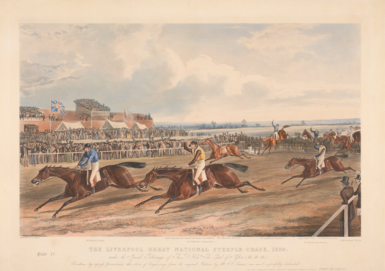 Jeden z czterech zestawów: The Liverpool Great National Steeple-Chase autorstwa John Harris