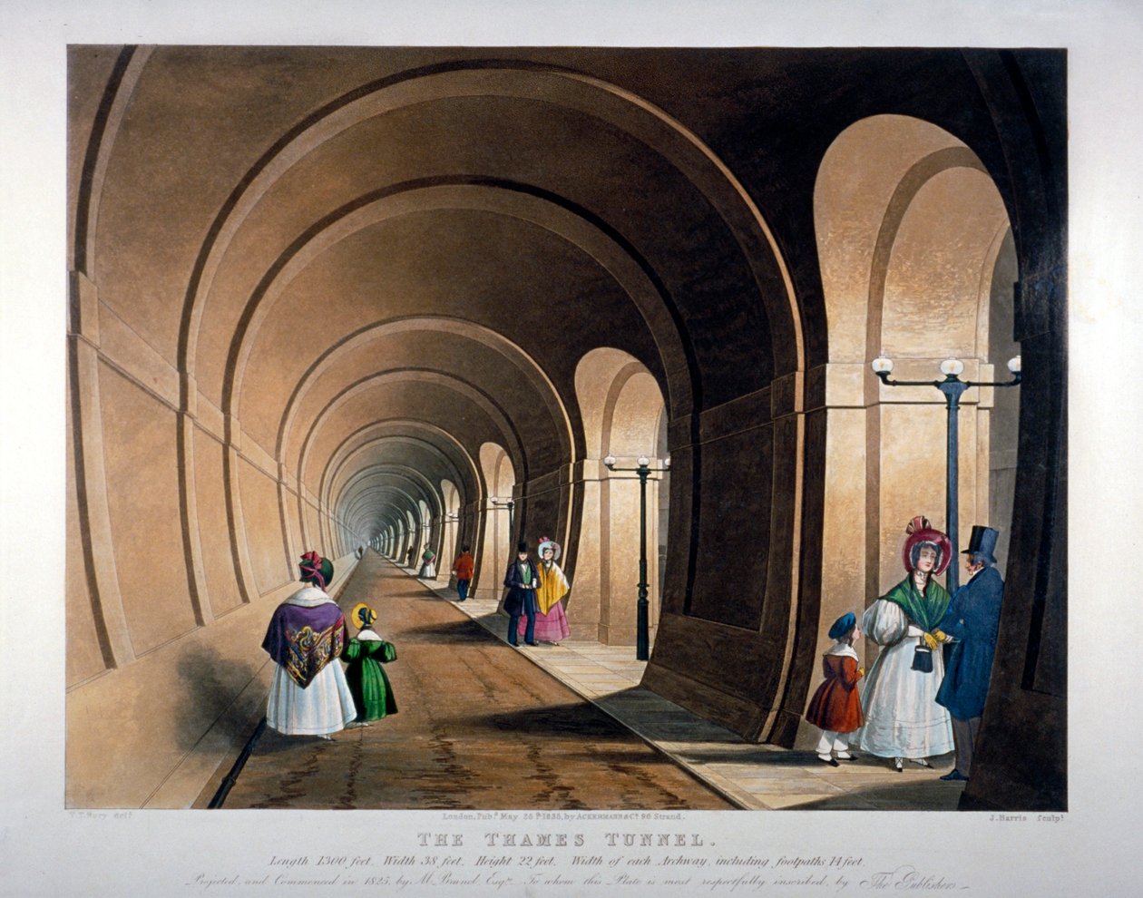 Tunel Tamizy, Londyn, 1835 autorstwa John Harris