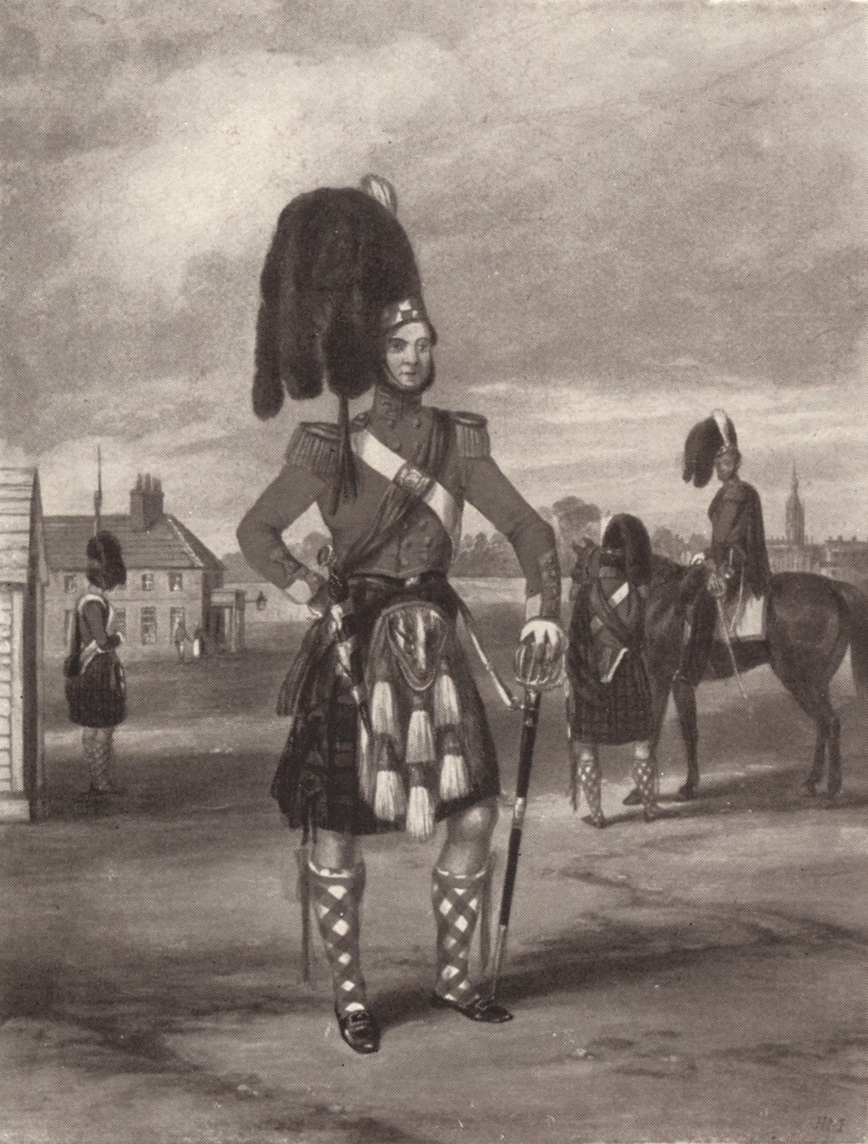 93. nakaz przeglądu Sutherland Highlanders, c1820-1870, 1909 r autorstwa John Harris Junior