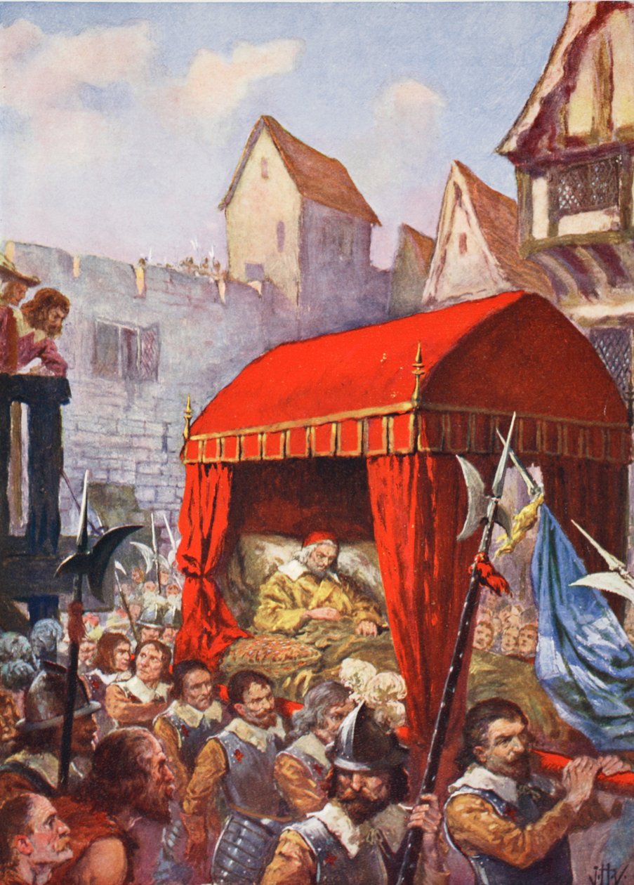 Przybycie kardynała Richelieu do Lyonu, ilustracja z „Historia Narodów Hutchinsona” autorstwa John Harris Valda