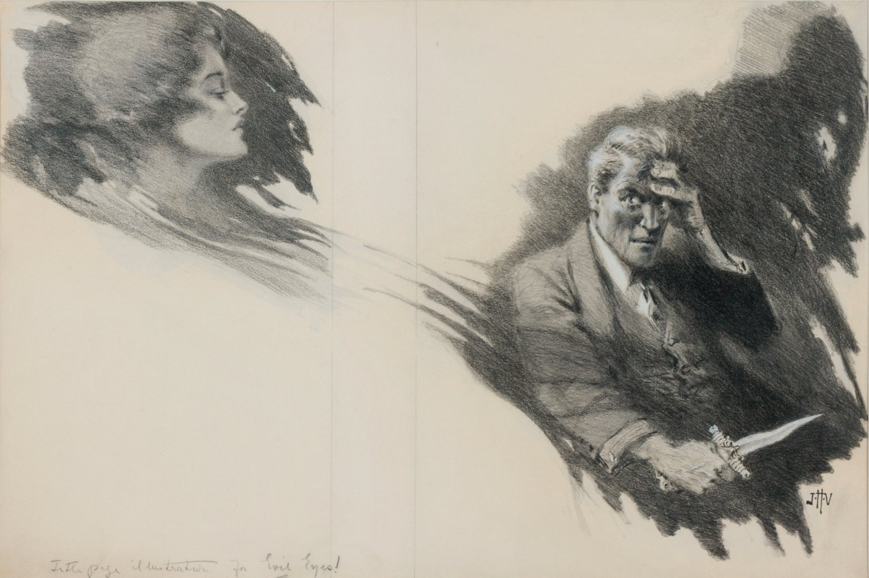 Evil Eyes (ołówek i kredka na papierze) autorstwa John Harris Valda