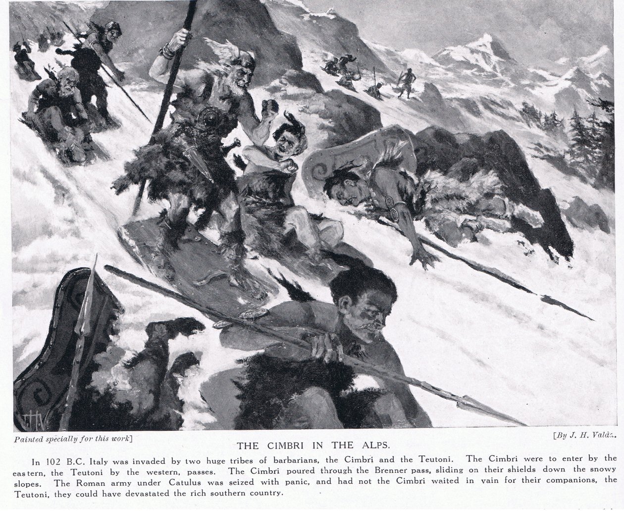 Cimbri w Alpach autorstwa John Harris Valda